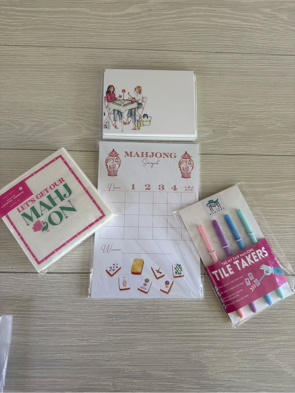 "Let's Get Our Mahj On" Mahjong Bundle